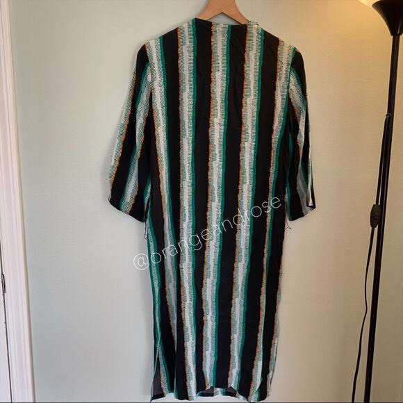 FIGUE Blue Silk Floral Appliqué Midi Dress XS - Picture 15 of 16